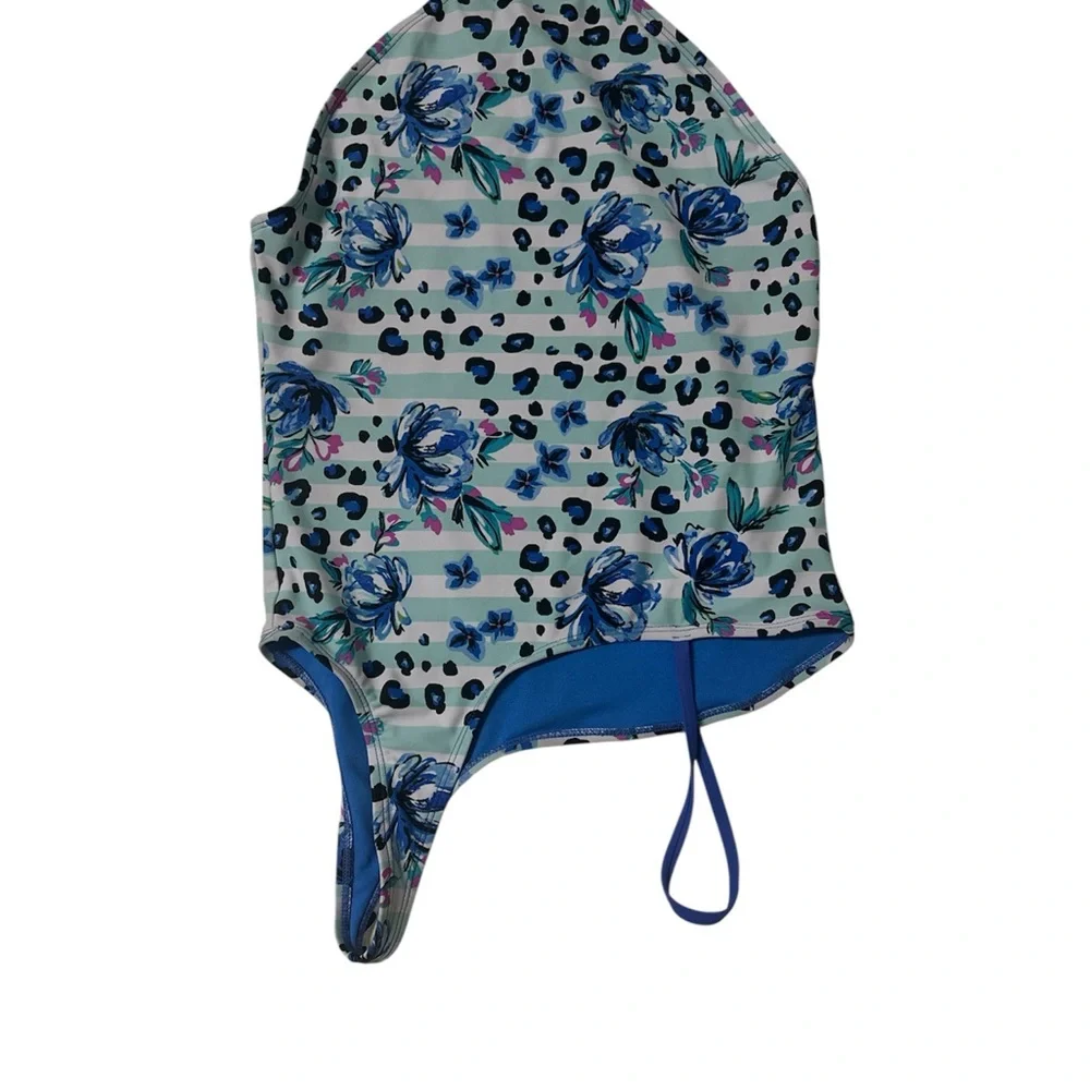 Floral Blue Kids Swimwear